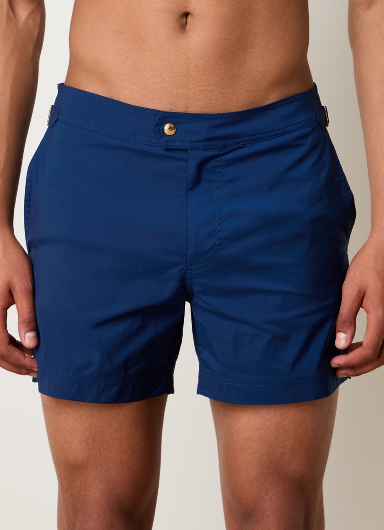 Tom Ford - Poplin zwemshorts met steekzakken - Royalblauw