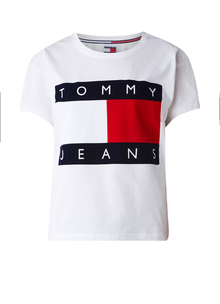 Tommy Hilfiger 90's boxy fit T-shirt met logo in ...