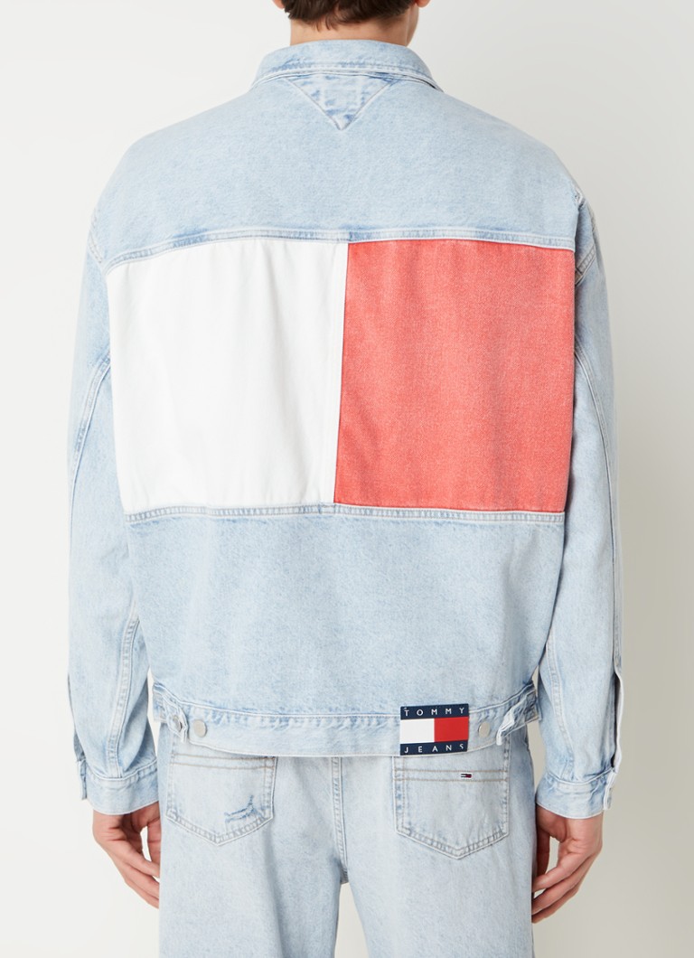 Tommy Hilfiger Aiden spijkerjas met logo en backprint • Indigo • de