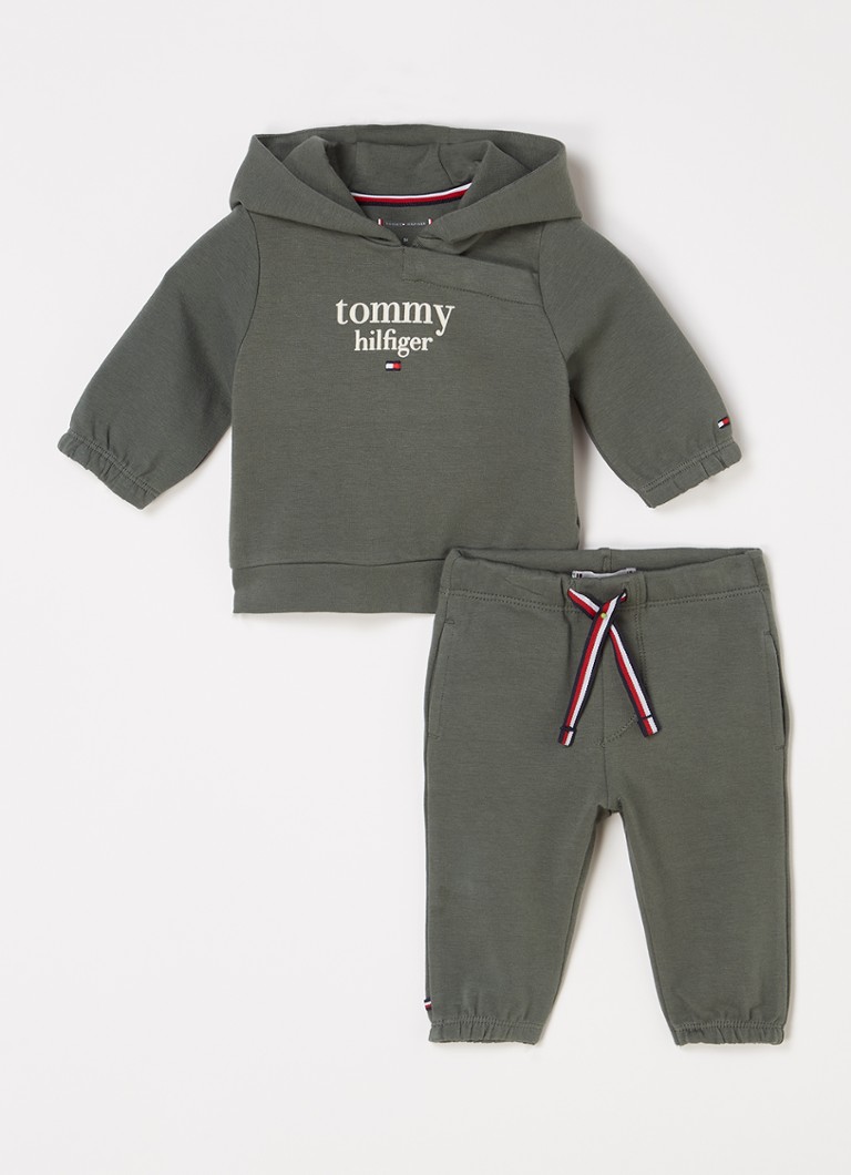 Tommy Hilfiger - Babyset met hoodie en joggingbroek 2-delig  - Groen