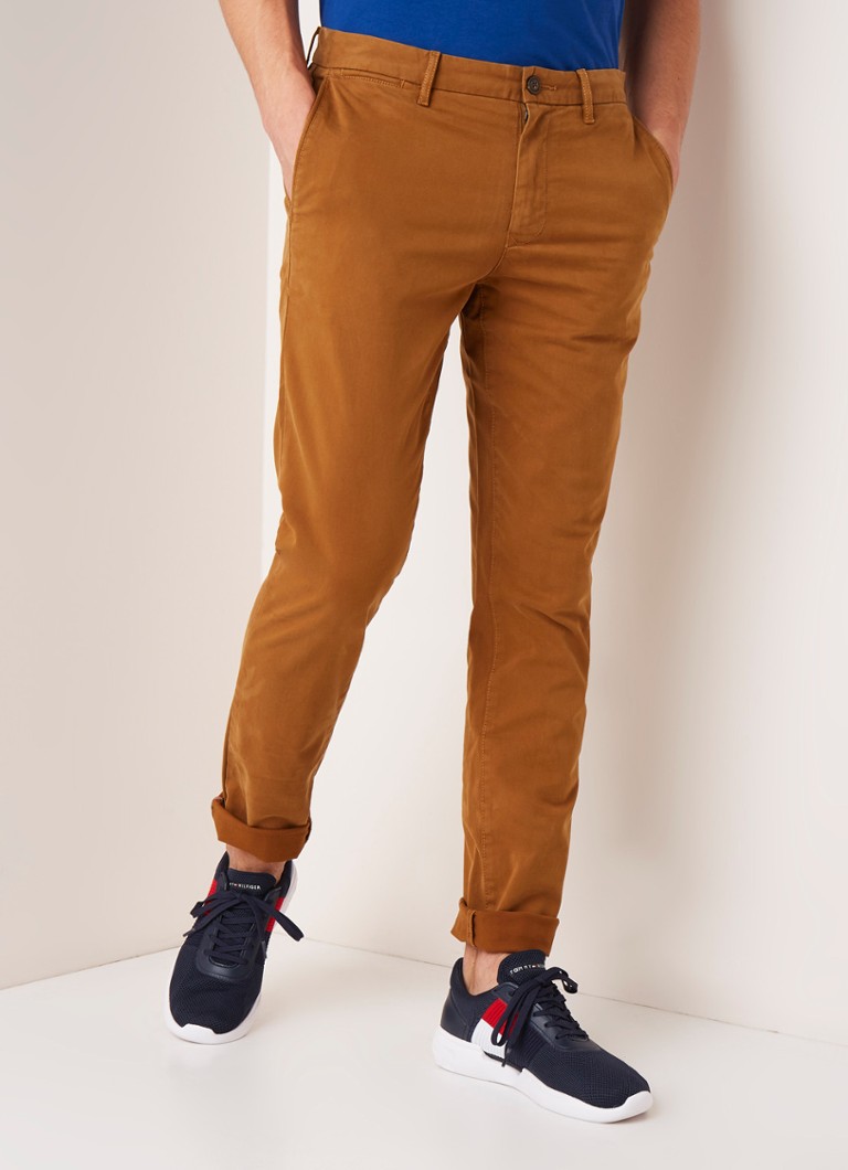 Tommy Hilfiger - Bleecker slim fit chino met steekzakken - Bruin