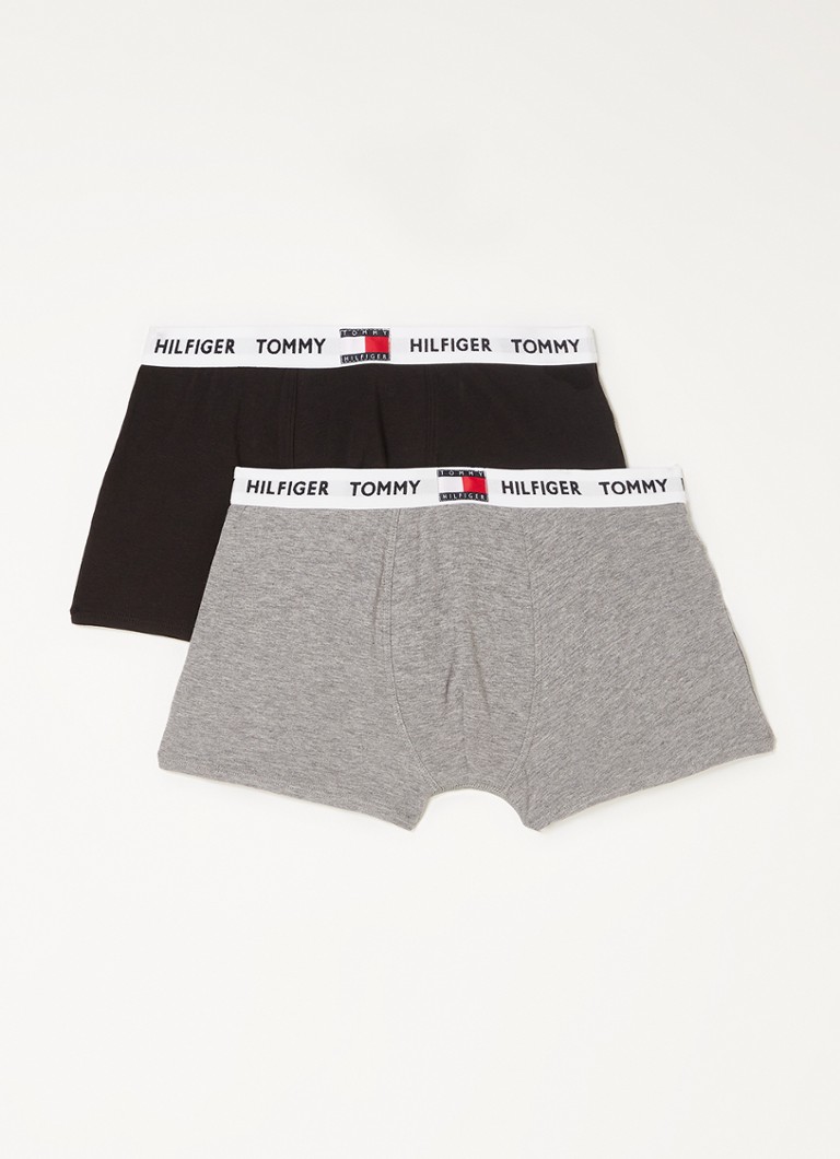 Tommy Hilfiger - Boxershorts met logoband in 2-pack - Grijs
