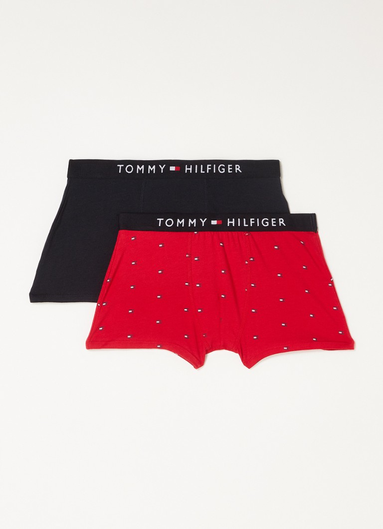 Tommy Hilfiger - Boxershorts met logoband in 2-pack - Rood