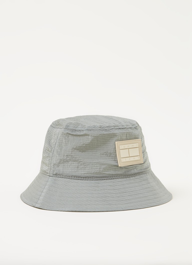 Tommy Hilfiger - Bucket hoed met logo - Olijfgroen