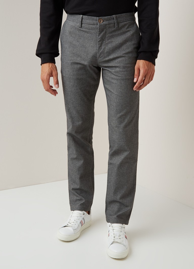 Tommy Hilfiger - Denton slim fit chino in katoenblend  - Middengrijs