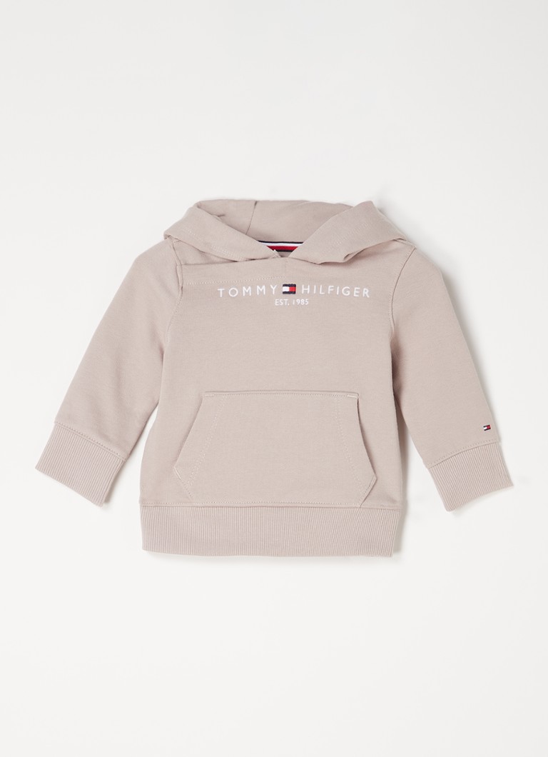 Tommy Hilfiger - Essential hoodie met logoborduring - Khaki