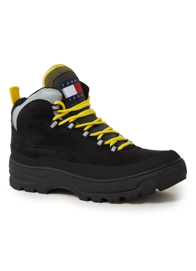 Tommy Hilfiger - Expedition veterboot met leren details - Zwart
