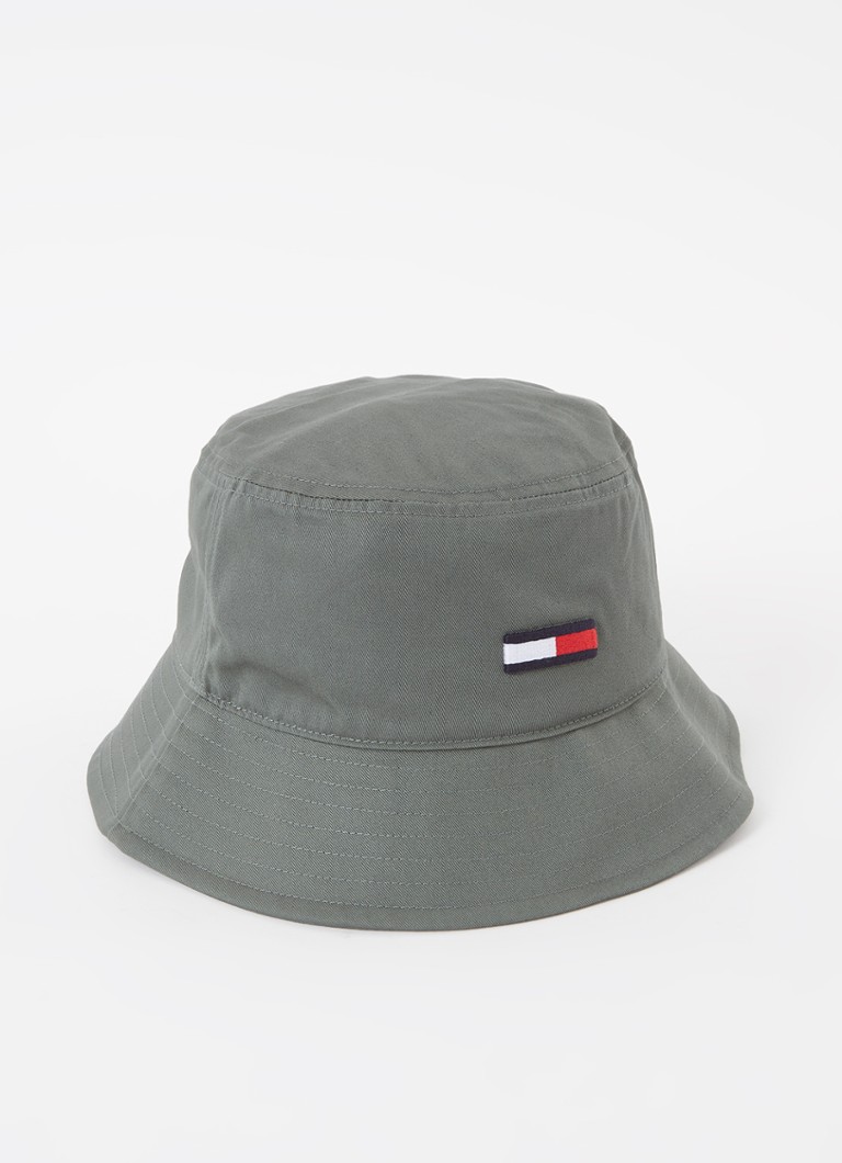 Tommy Hilfiger - Flag bucket hoed van biologisch katoen - Groen