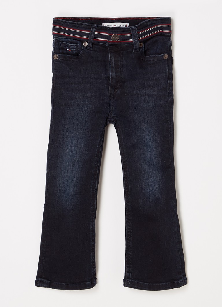 Tommy Hilfiger - Flared fit jeans met donkere wassing - Indigo