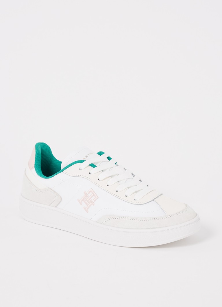 Tommy Hilfiger Heritage Court sneaker van mesh met leren en suède
