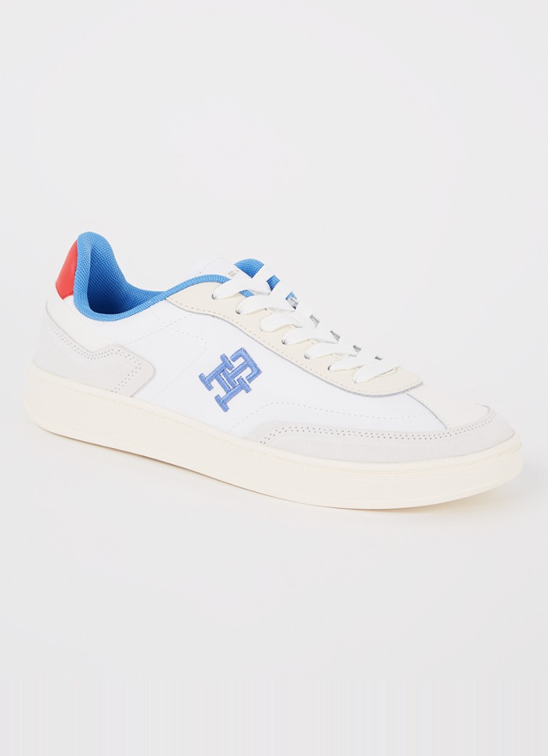 Tommy Hilfiger Heritage Court sneaker van mesh met leren en suède