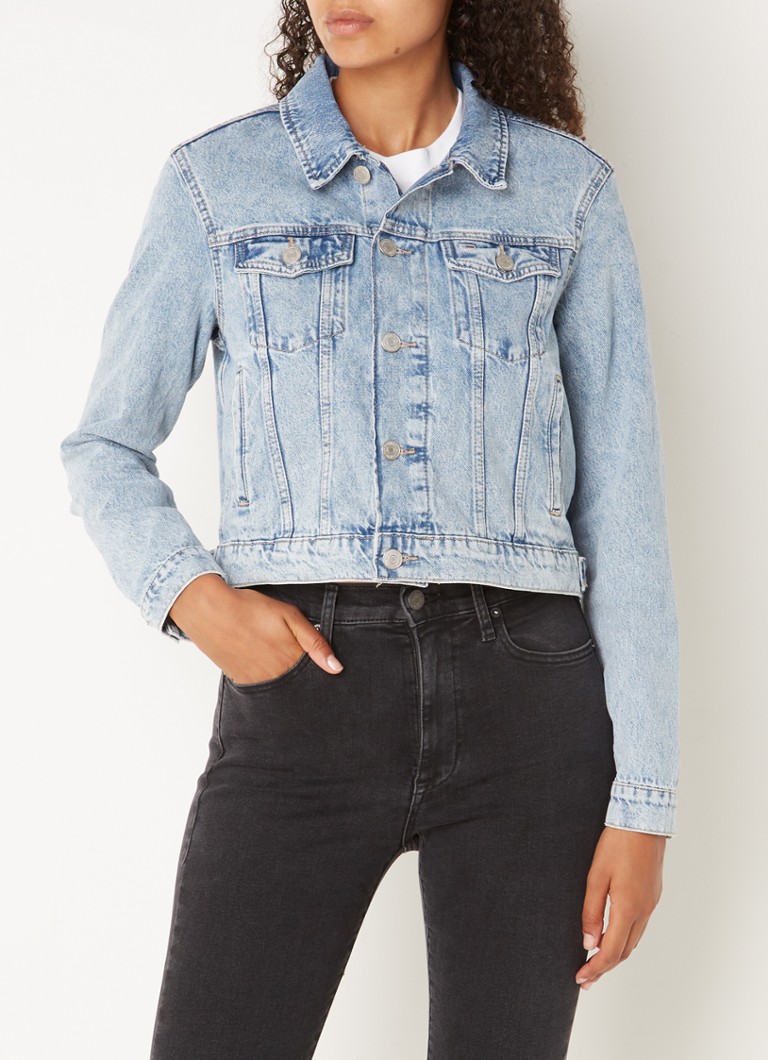 Tommy Hilfiger Izzie spijkerjas met logo • Lichtblauw • de Bijenkorf