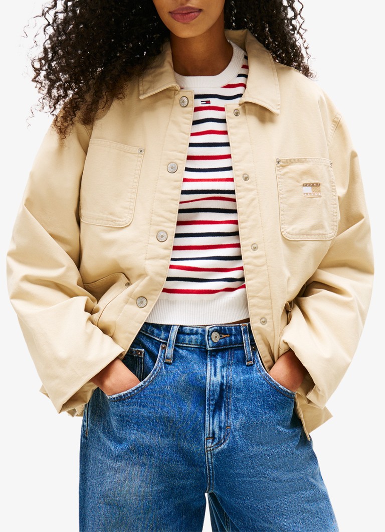 Tommy Hilfiger - Jack met opgestikte zakken - Khaki