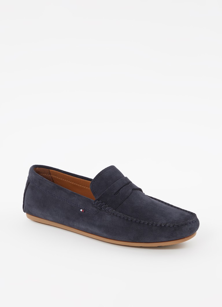 Tommy Hilfiger - Mocassin van suède  - Donkerblauw
