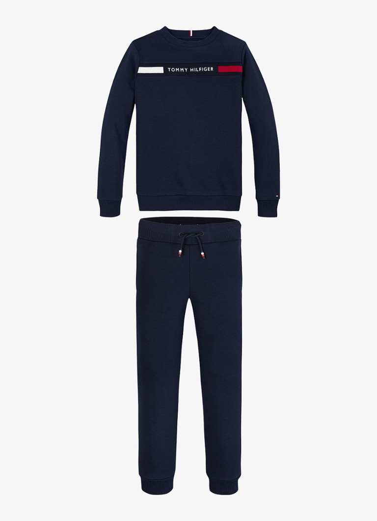 Tommy Hilfiger - Set van sweater met joggingbroek 2-delig - Donkerblauw