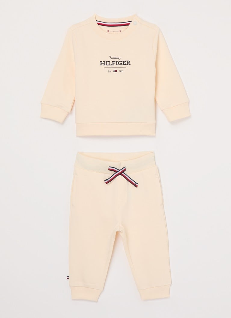 Tommy Hilfiger - Set van sweater met joggingbroek 2-delig - Ivoor