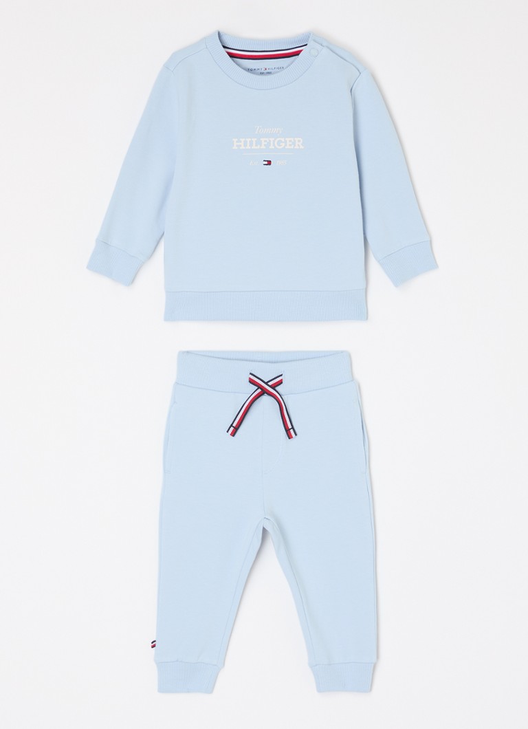Tommy Hilfiger - Set van sweater met joggingbroek 2-delig - Lichtblauw