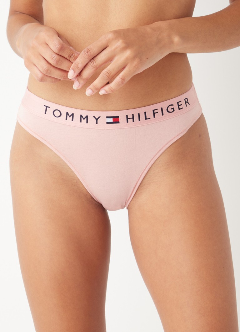 Tommy Hilfiger - Slip met logoband - Lichtroze