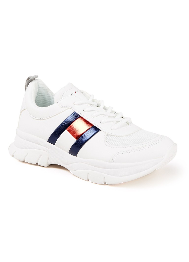 tommy hilfiger metallic logo trainers