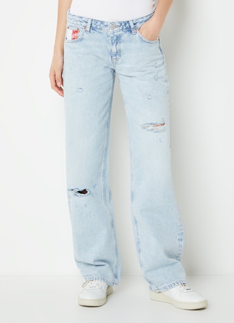 Tommy Hilfiger Sophie low waist straight leg jeans met destroyed