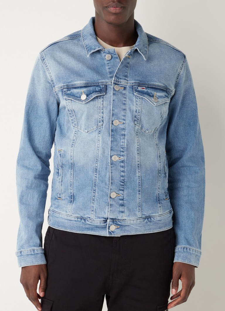 Tommy Hilfiger Spijkerjas met steekzakken en logo • Indigo • de Bijenkorf