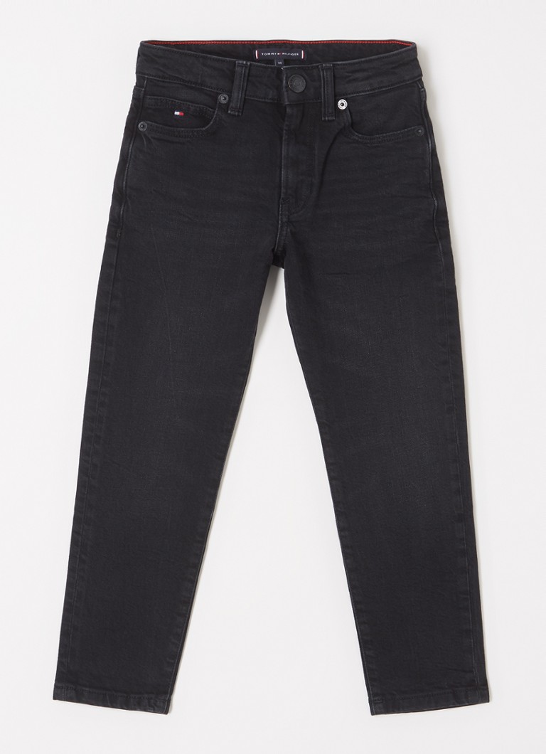 Tommy Hilfiger - Straight leg jeans met gekleurde wassing - Zwart