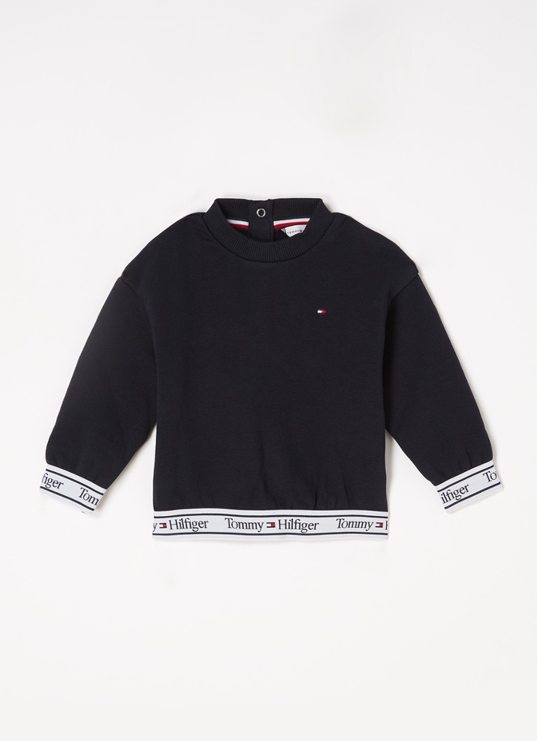 Tommy Hilfiger - Sweater met logoband - Donkerblauw