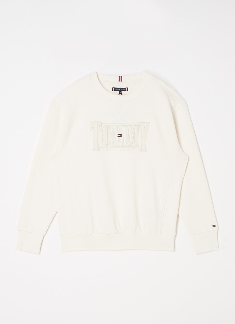 Tommy Hilfiger - Sweater met logoborduring - Wit