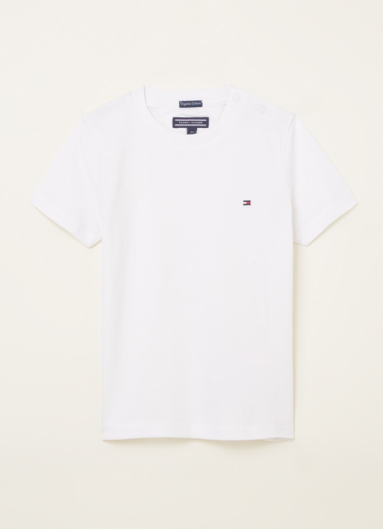 Tommy Hilfiger - T-shirt met logoborduring - Wit