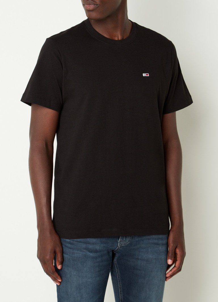 Tommy Hilfiger Tshirt van katoen met logo • Zwart • de Bijenkorf