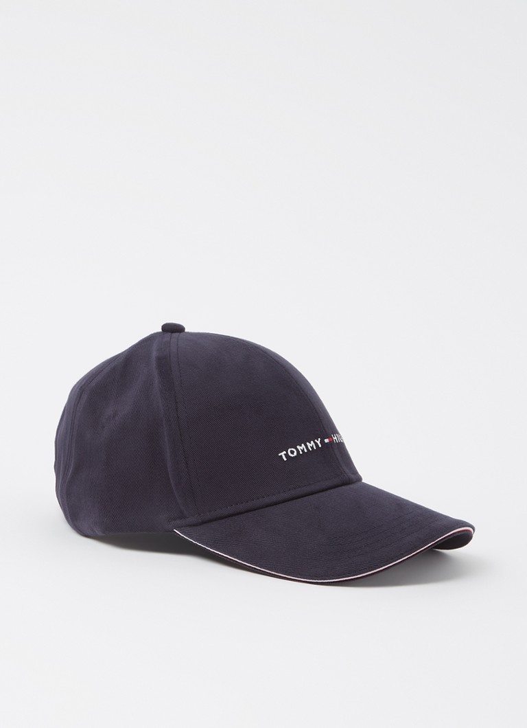 Tommy Hilfiger - TH Corporate pet met logoborduring - Donkerblauw