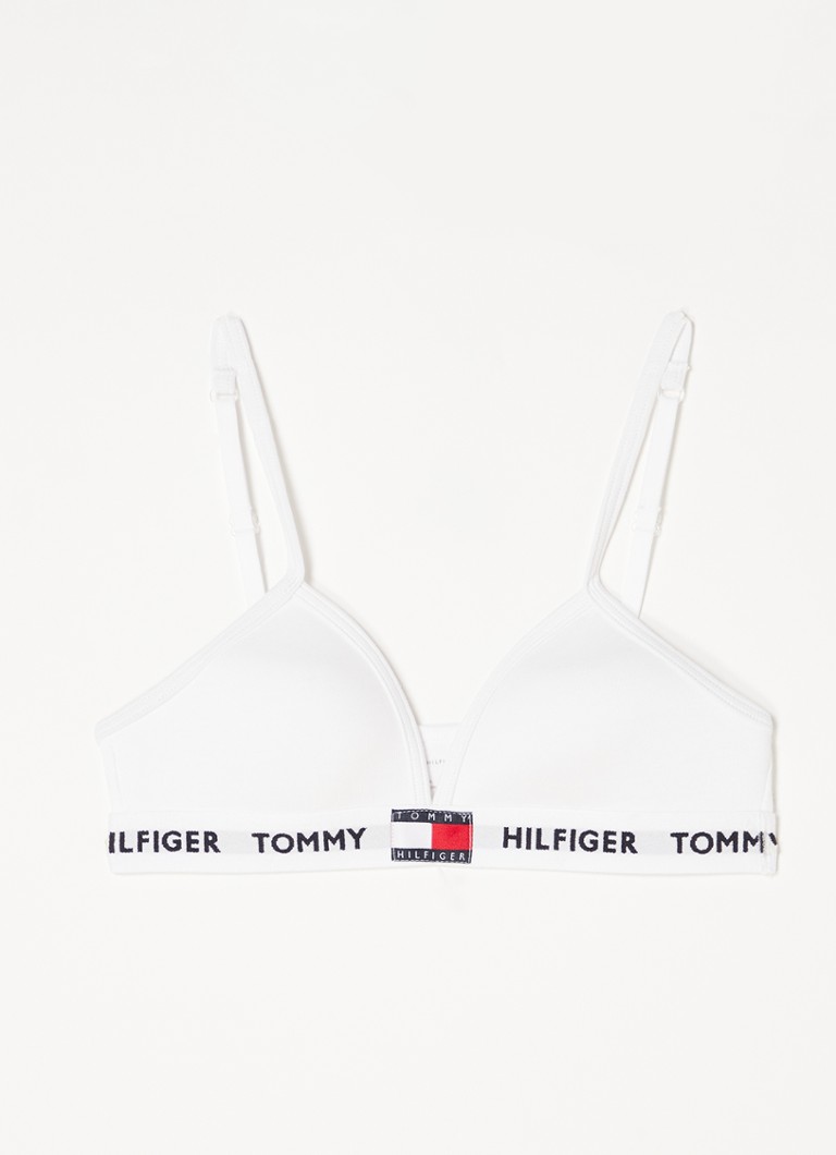 Tommy Hilfiger - Triangle bh met logoband - Wit
