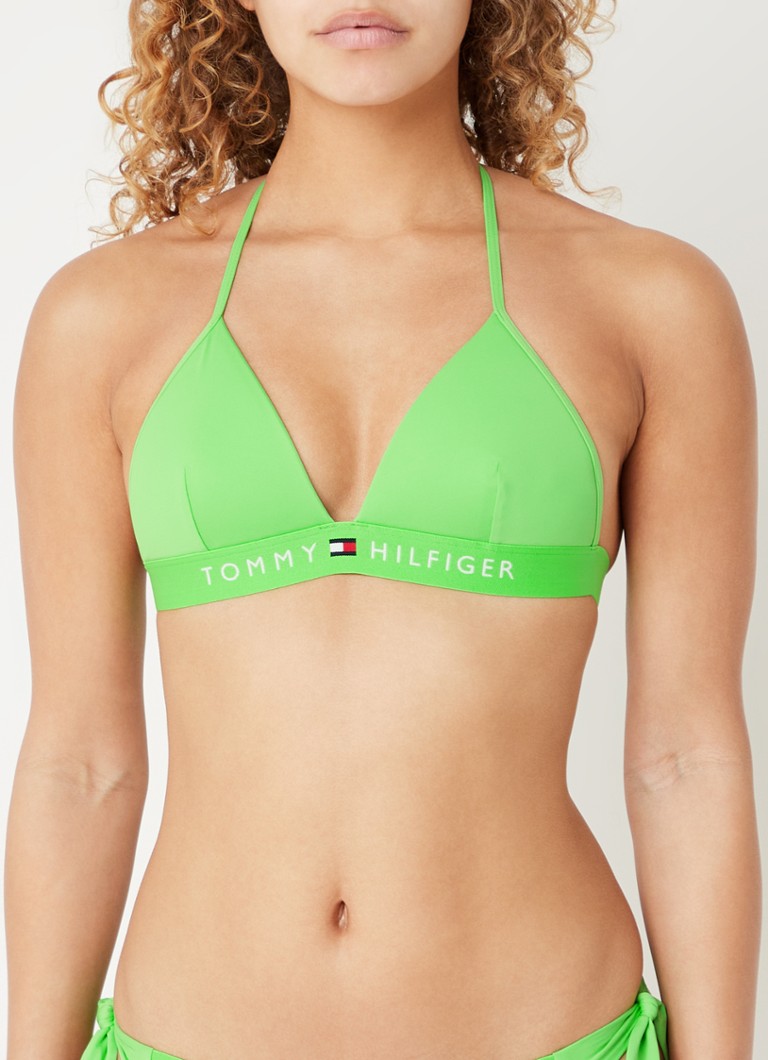 Dubbelzinnig Controversieel band Tommy Hilfiger Voorgevormde triangel bikinitop met logoband • Neongroen • de Bijenkorf Dubbelzinnig Controversieel band Tommy Hilfiger Voorgevormde triangel bikinitop met logoband • Neongroen • de Bijenkorf