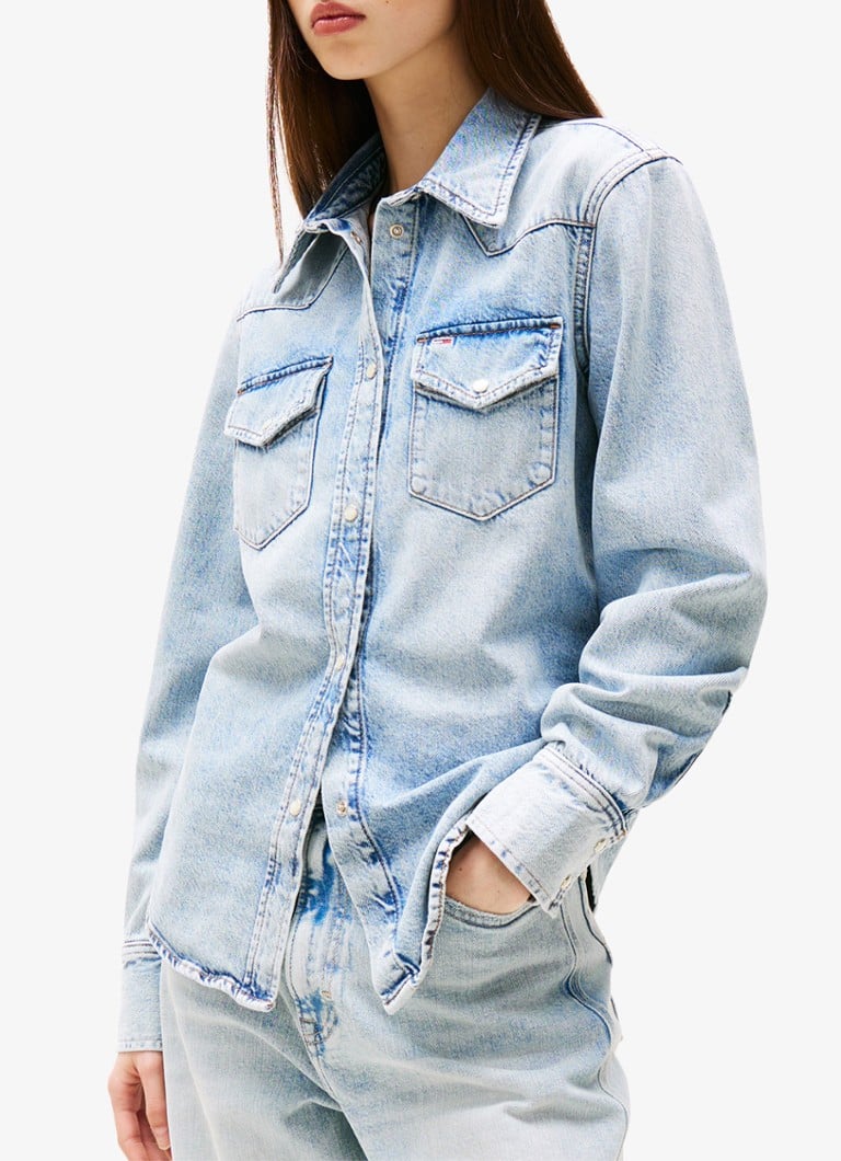 Tommy Hilfiger - Western blouse van chambray - Indigo
