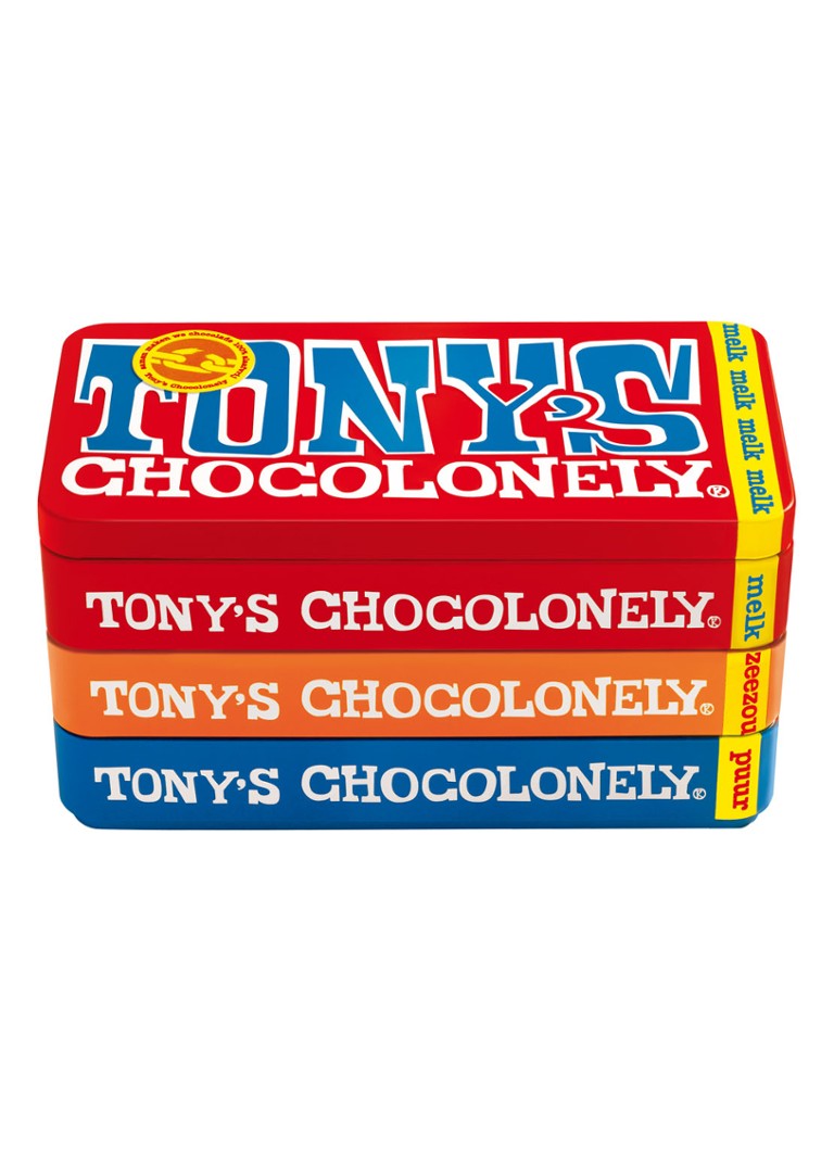 Tony's Chocolonely - Cadeaublik met 3 chocoladerepen - null