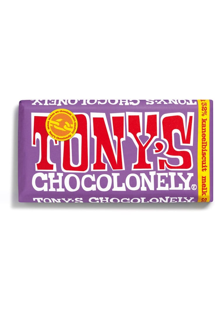 Tony's Chocolonely - Kaneelbiscuit melkchocoladereep 180 gram - null