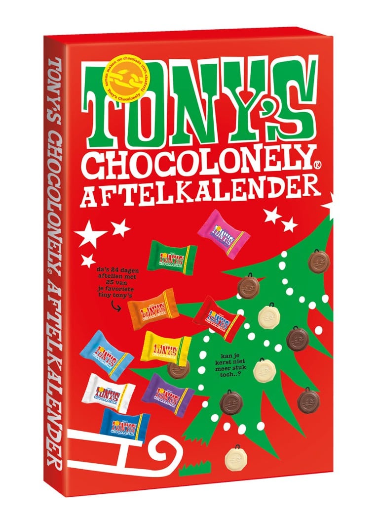 Tony's Chocolonely - Kerst chocolade adventskalender 24 stuks - null