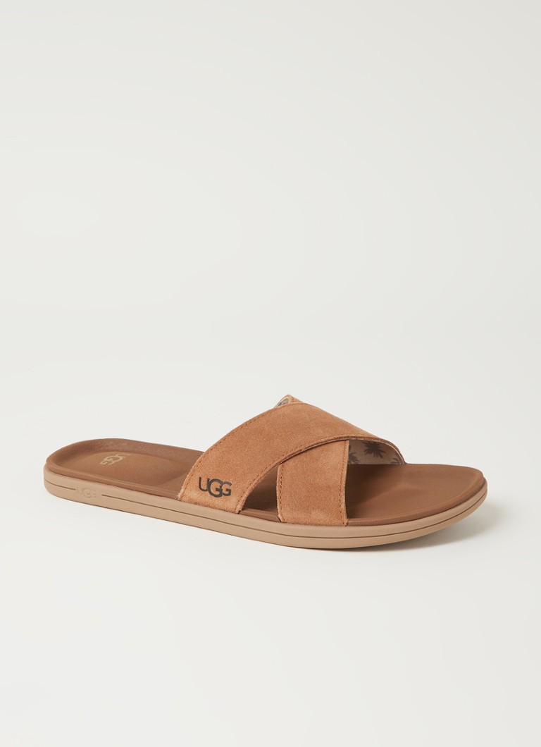 ugg tan brookside slide sandals