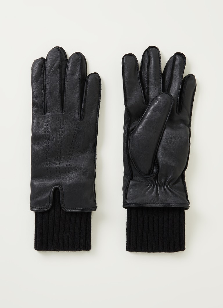 UGG Handschoenen van leer • Zwart • Bijenkorf