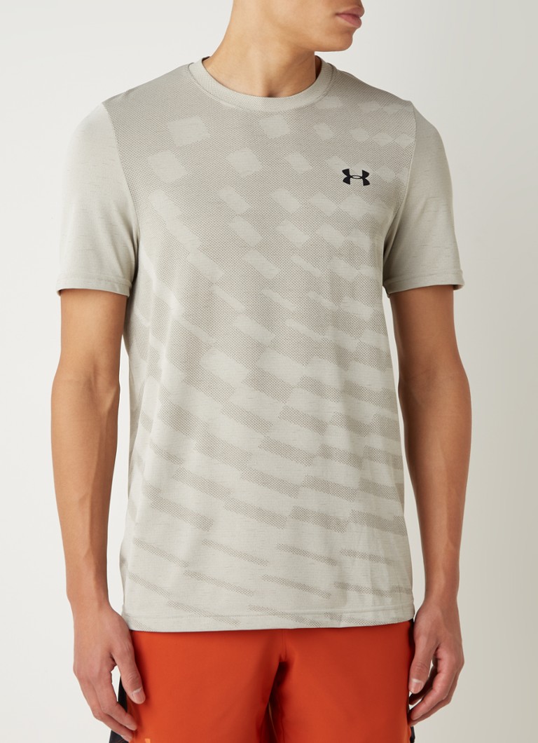Under Armour Radial trainings Tshirt met logo • Zand • de Bijenkorf