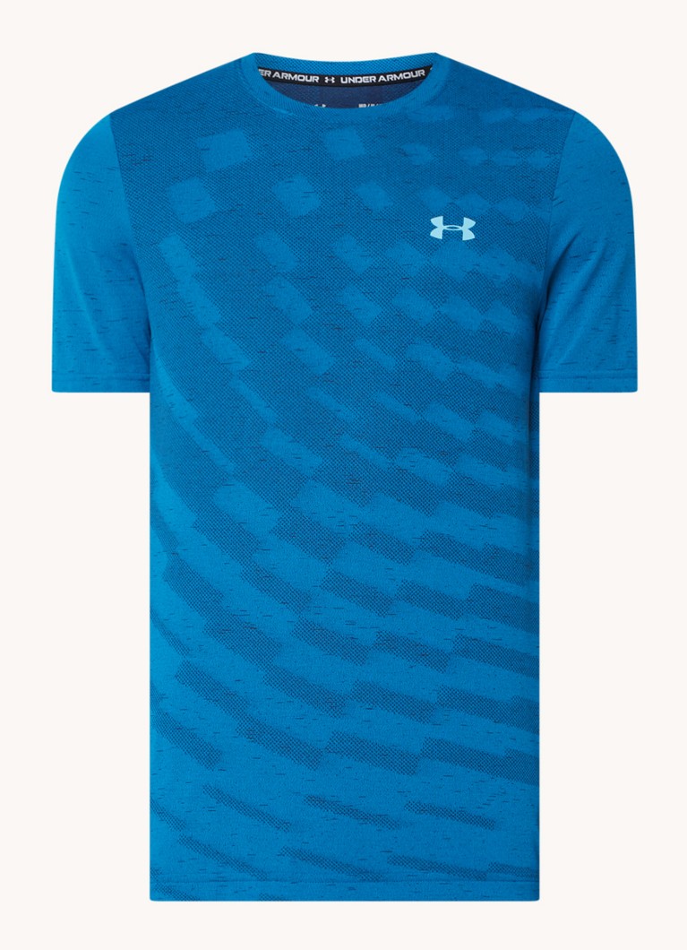 Under Armour - T-shirt met logo in blauw