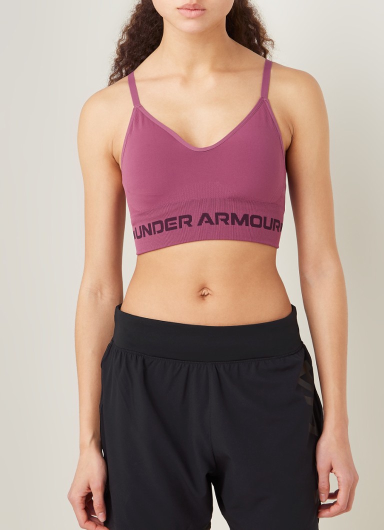 Under Armour Sport bh met medium support en logoband • Roze • de Bijenkorf