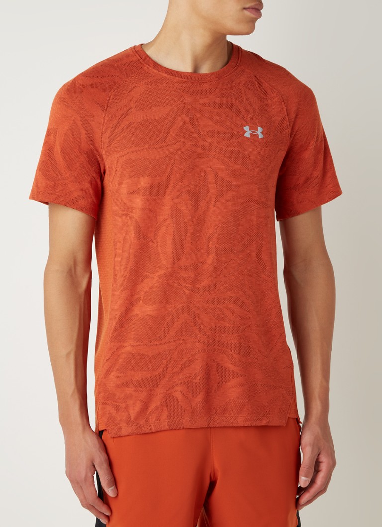 Under Armour Streaker trainings Tshirt met jacquard dessin