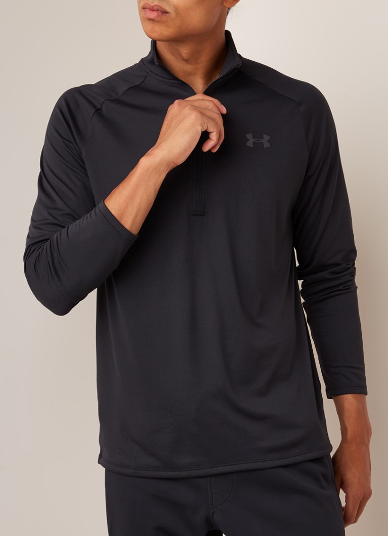 Under Armour Tech™ 2.0 trainings longsleeve met halve rits • Zwart • de