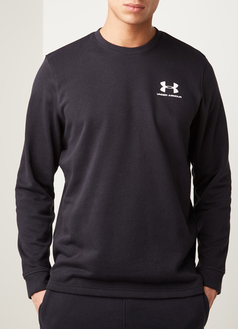 Allerlei soorten Draaien hulp Under Armour Terry sweater met logoprint • Zwart • de Bijenkorf