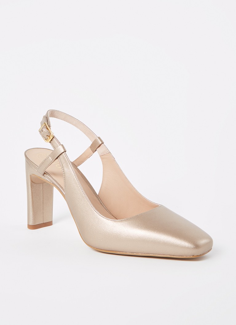Unisa Pump van leer met metallic finish • Brons • de Bijenkorf