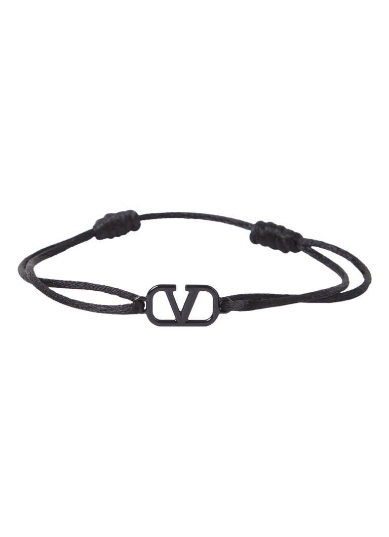 Valentino Vlogo armband van leer met logo • Cognac • de Bijenkorf