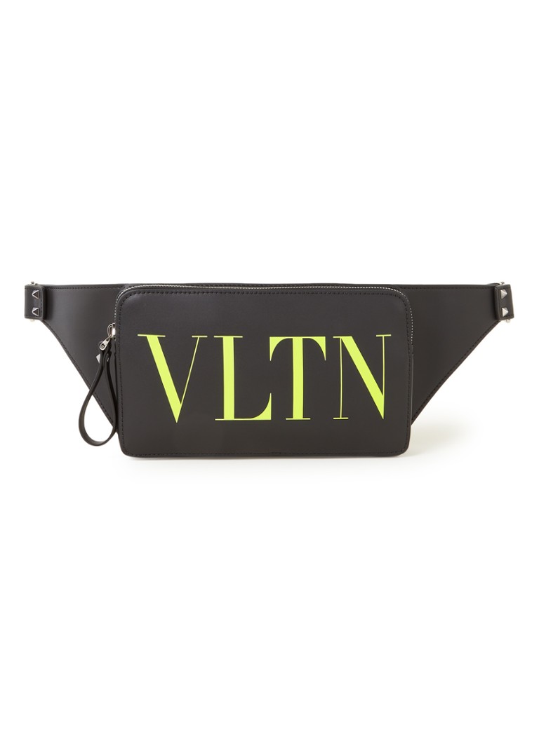 stijl Tol flexibel Valentino VLTN heuptas van leer met logoprint • Zwart • de Bijenkorf