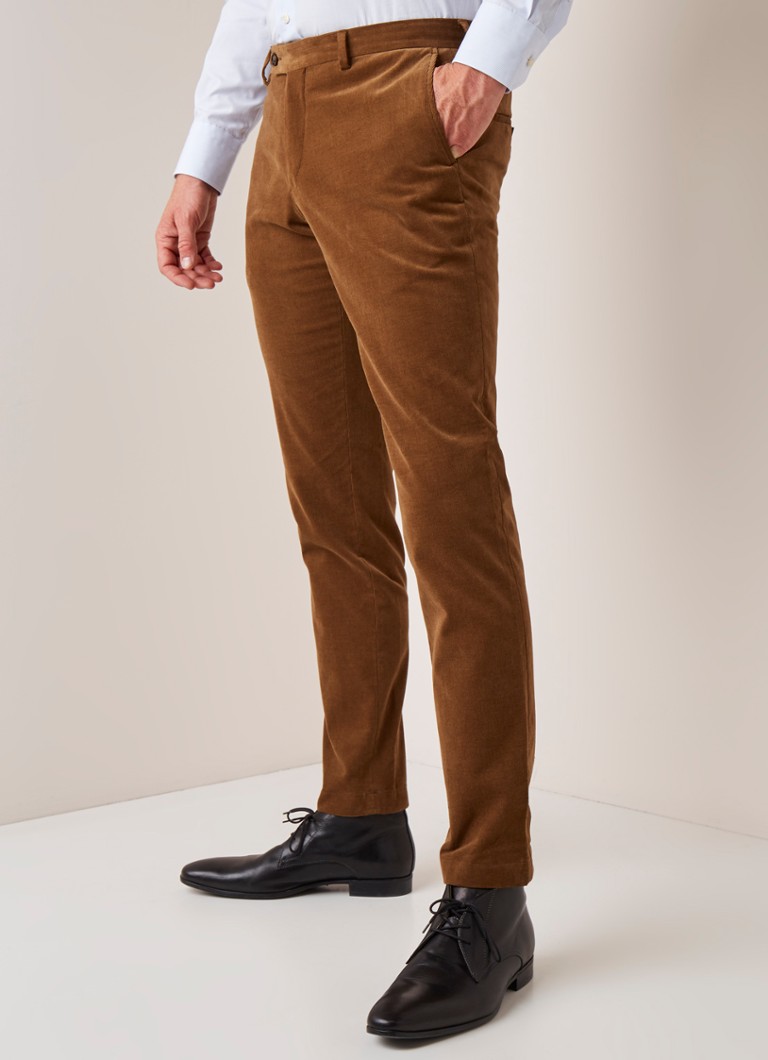 Van Gils - Bully slim fit pantalon van corduroy - Camel