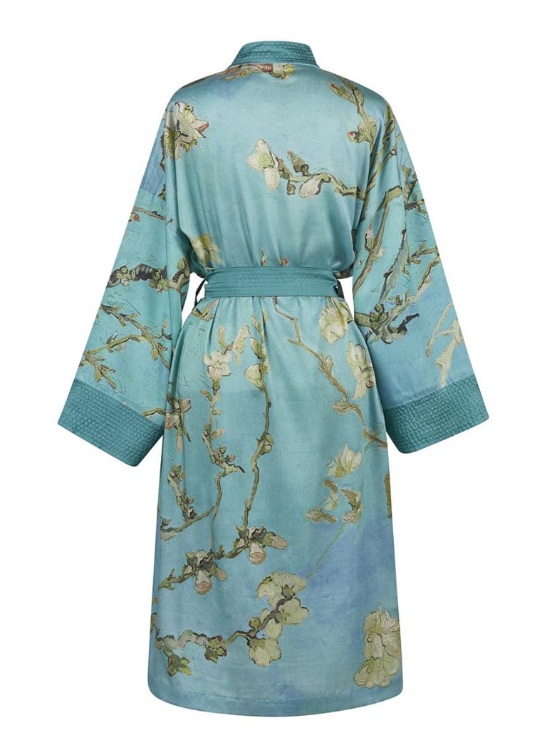 Van Gogh Museum - Almond Blossom kimono met bloemenprint - Blauw